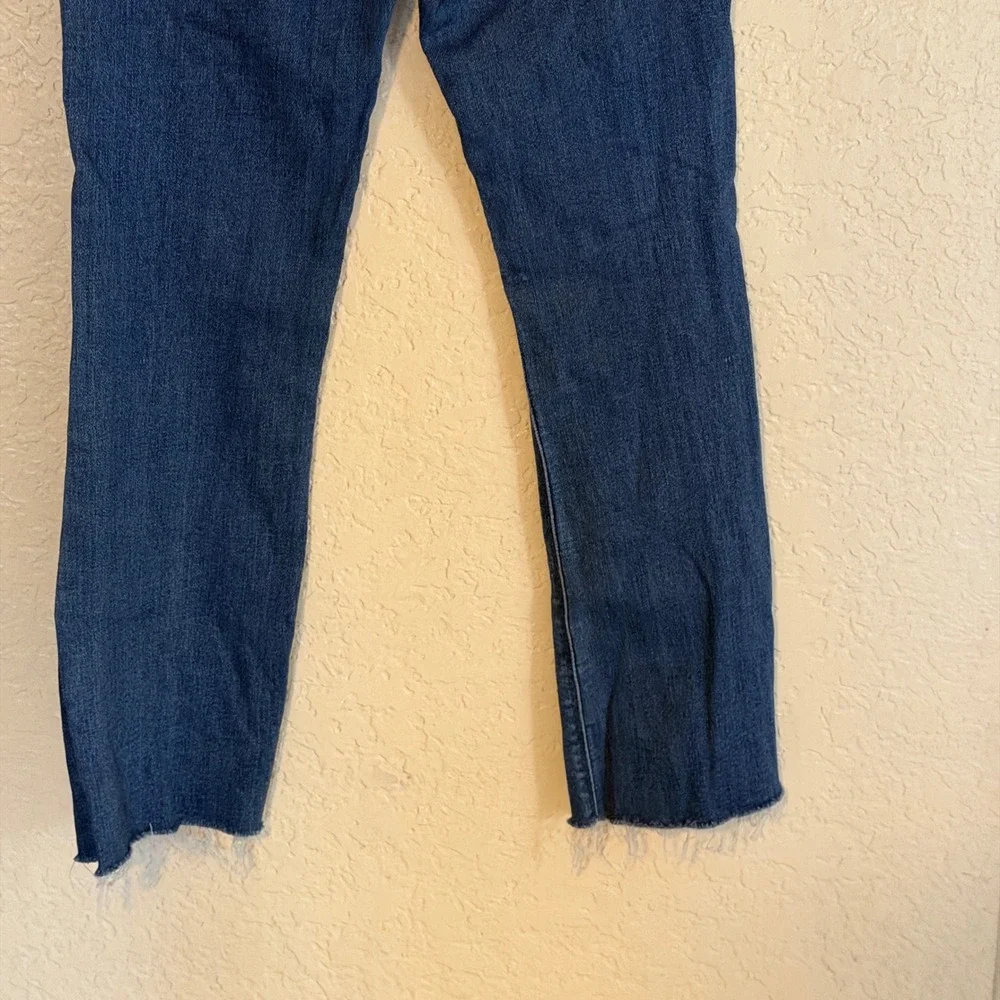 Just Black Denim Jeans Women 26 Blue‎ Raw Hem High Rise Straight Leg